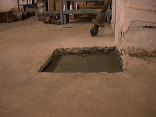 poured concrete footing